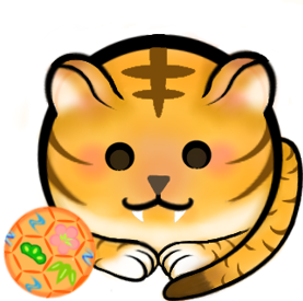 Straight & circular works_手鞠と虎 – NS-paint