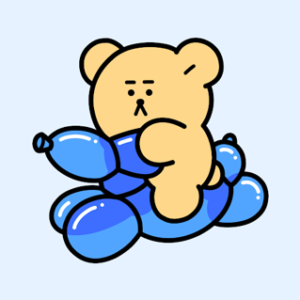 #030 dog balloon and bear